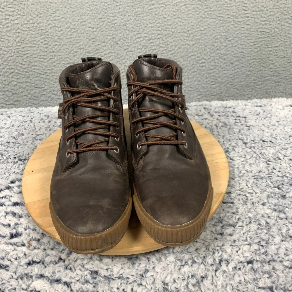 Chrome Industries Storm 415 Leather‎ Workboot Men's 9 Amber /Gum Waterproof $150